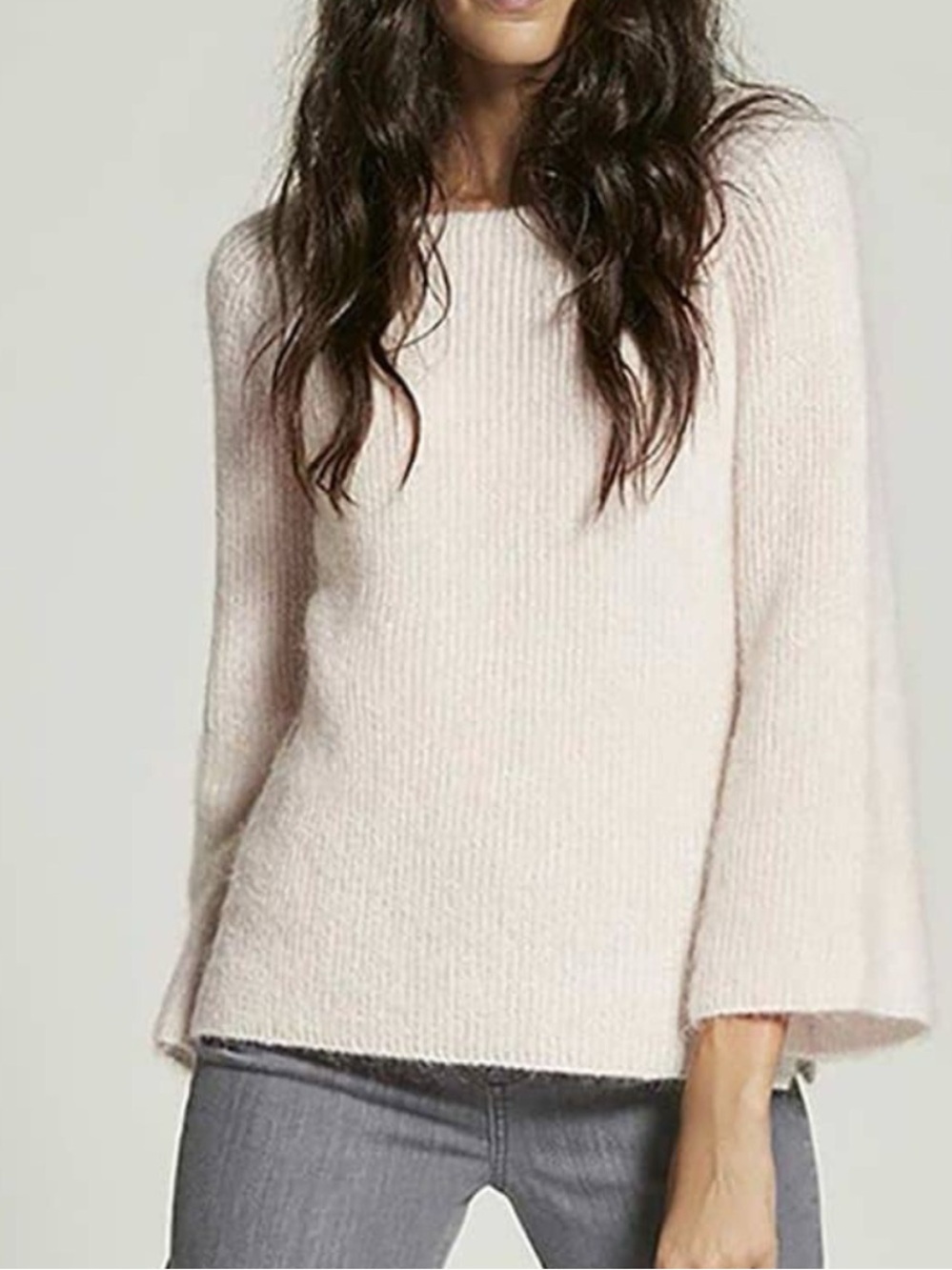 Mint Velvet Powder Fluffy Knit Pink Mohair Blend Sweater Size 8